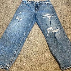 Abercrombie Ankle Straight High Rise